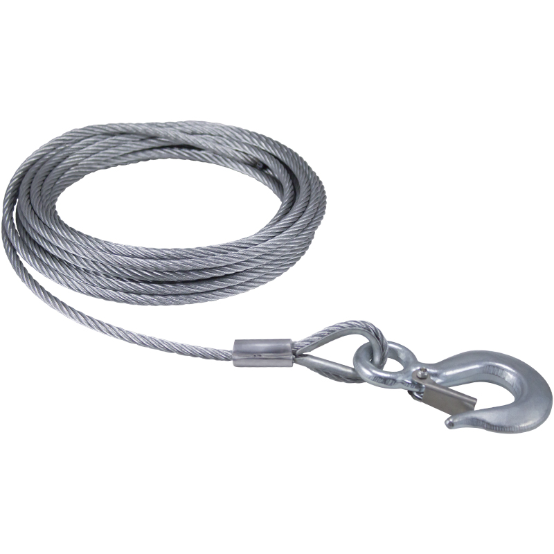 6520 Winch Cable and Hook, 1/4 in. x 25 ft.